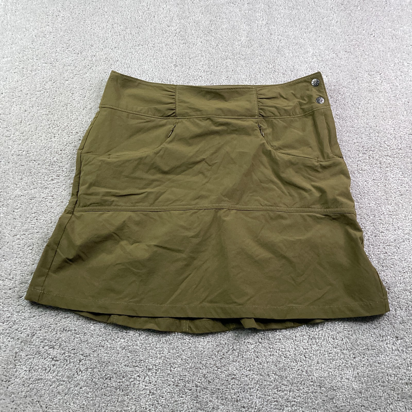 Athleta Hit The Trail Womens Skort 8 Green Lined Skirt Performance Hiking