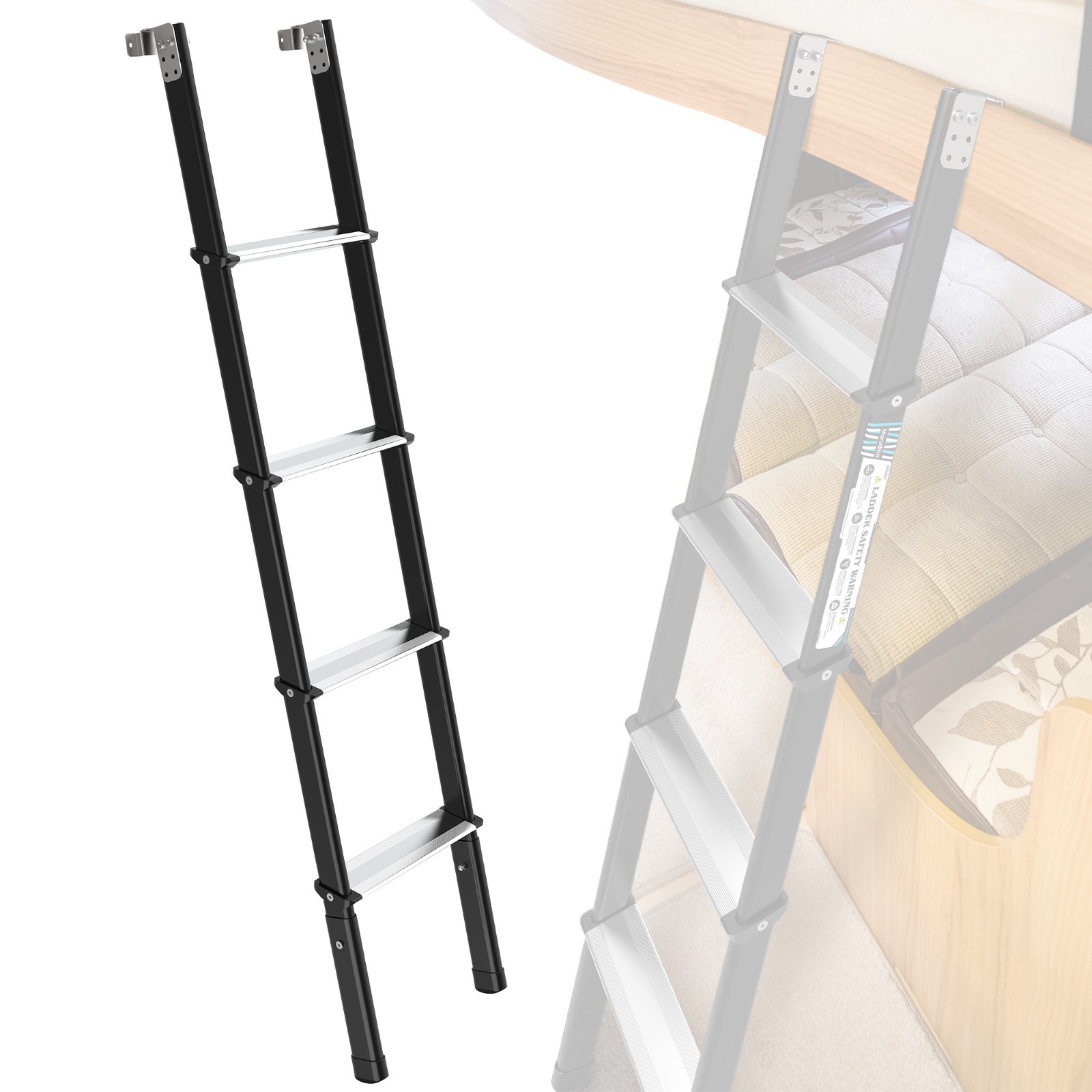Marudina 660lbs Bunk Bed Ladder, 8-Level Adjustable 59