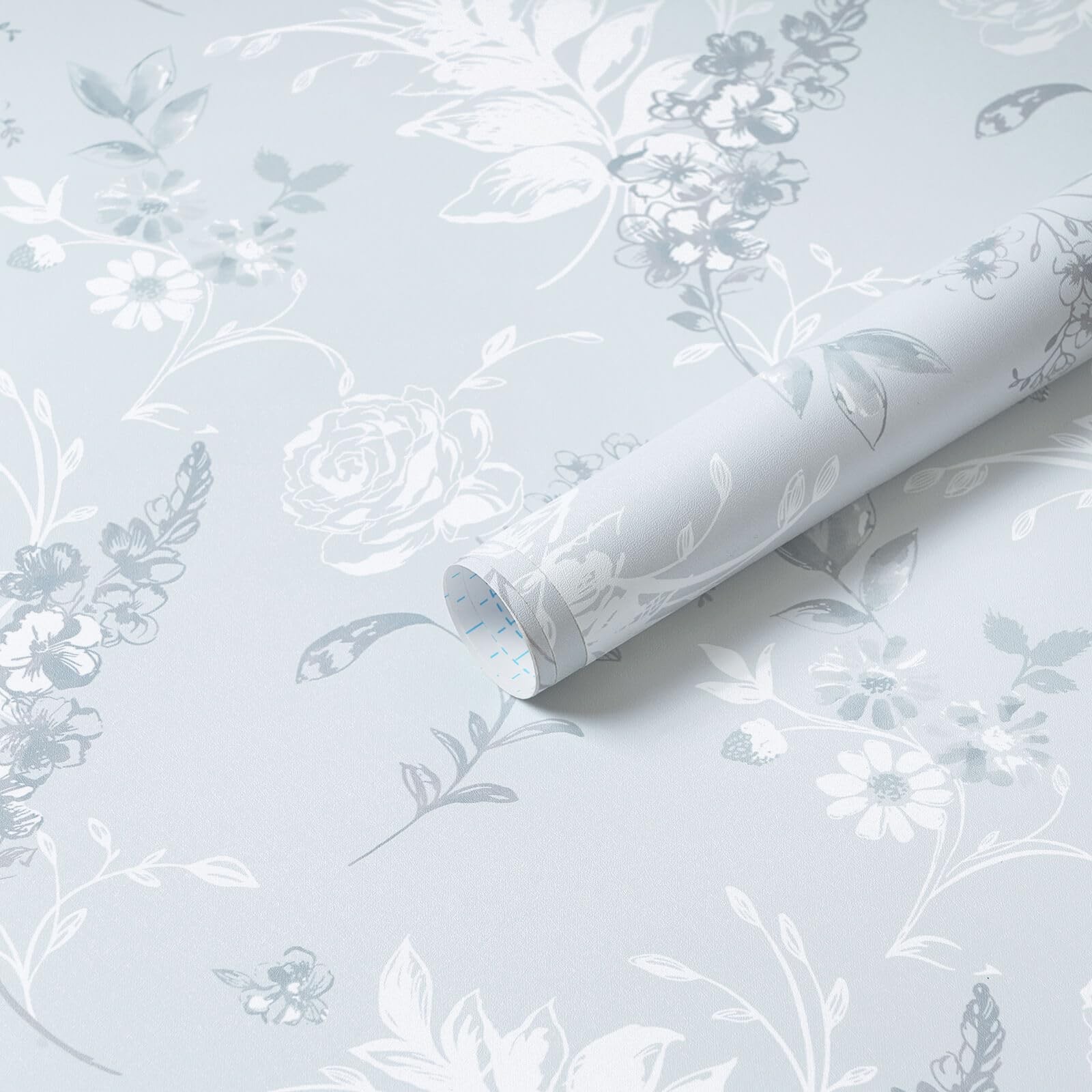 Heroad Blue Peel and Stick Wallpaper French Floral Contact Paper for Cabinet Dra Heroad Blue Peel and Stick Wallpaper French Floral Contact Paper for Cabinet Dra