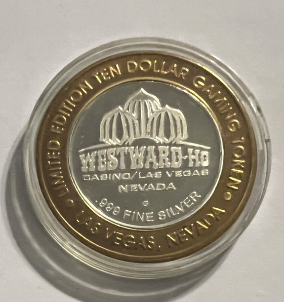 Westward Ho Casino Las Vegas $10 Gaming Token .999 Fine Silver Limited Edition