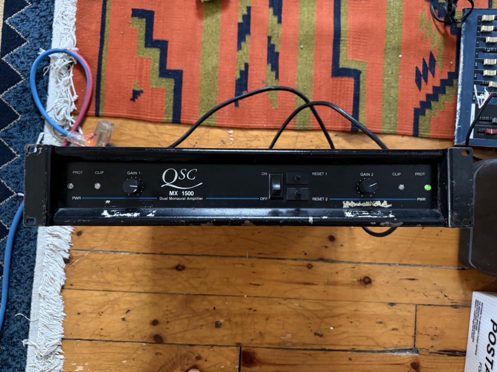 VINTAGE QSC MX 1500 DUAL MONAURAL AMPLIFIER 