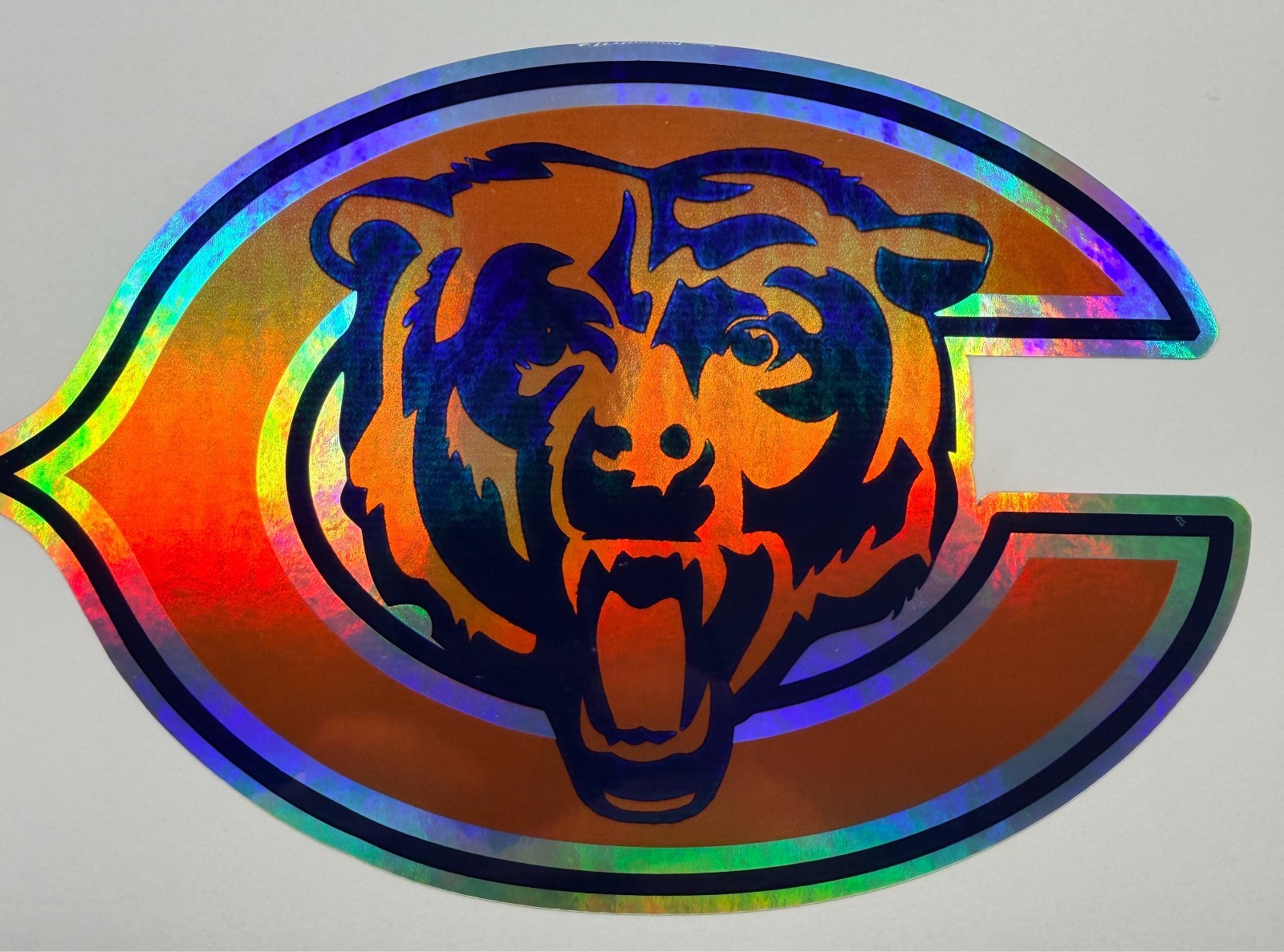 Chicago Bears Alt 1 Holographic Decal Pick Your Size Chicago Bears Alt 1 Holographic Decal Pick Your Size