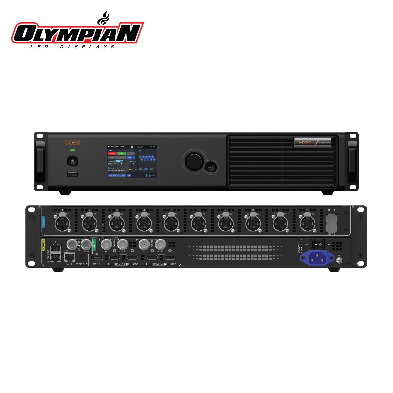 Latest NovaStar MX30 4K LED Display Controller 10 Output Ports VMP