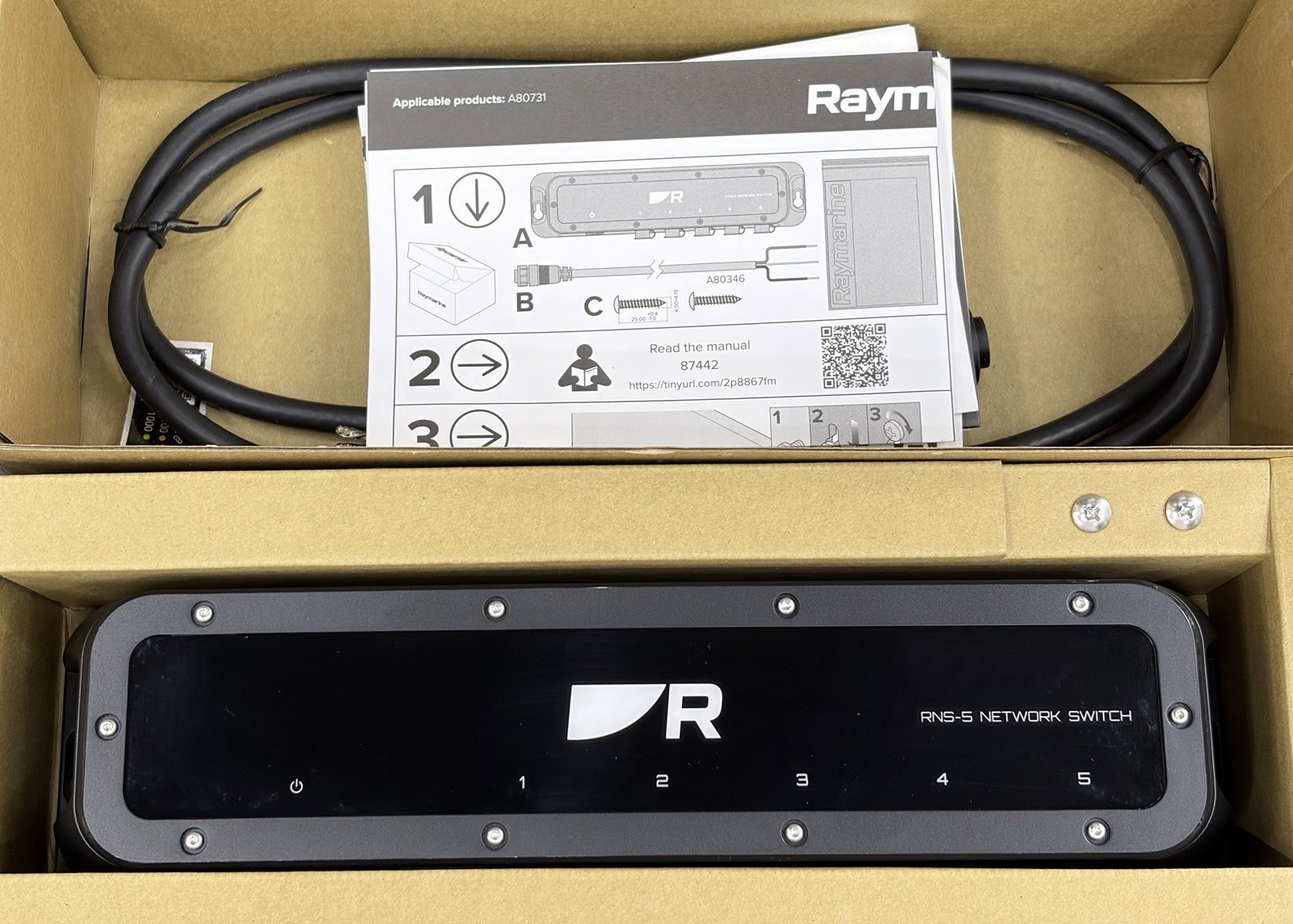 Raymarine RNS-5 5 Port Gibabit Raynet Network Switch A80731