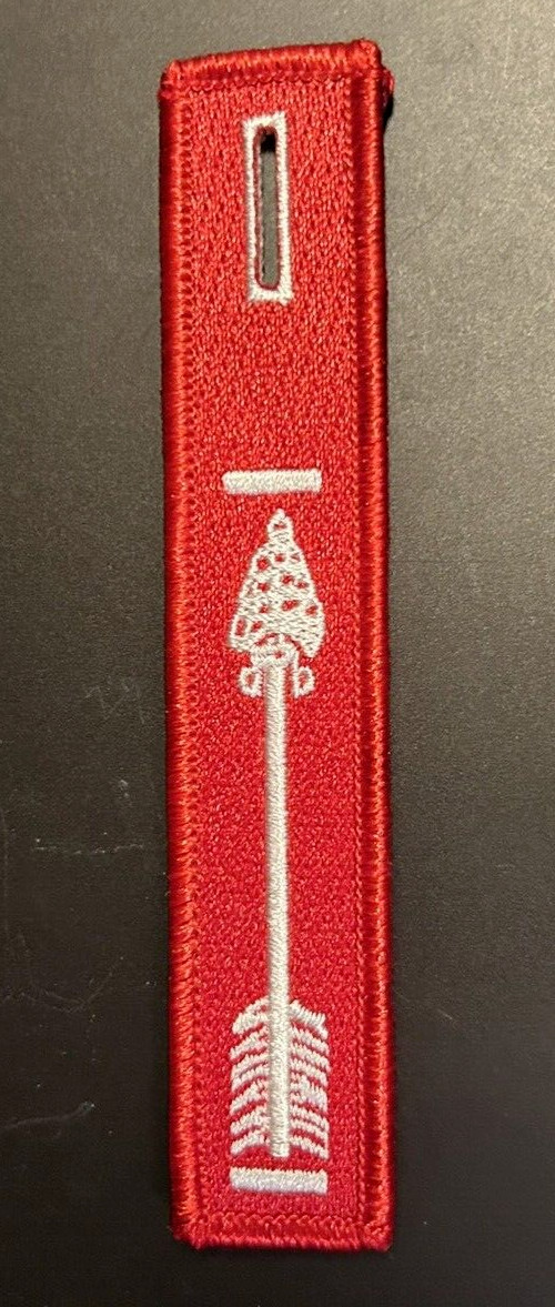 BSA-Order of the Arrow Brotherhood Dangle Embroidered Patch (RED)