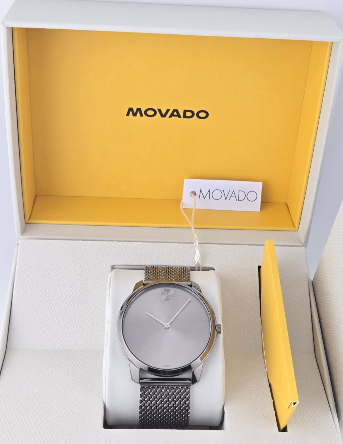 $695 MSRP | Movado Men's Bold Gray Dial Stainless Steel Watch - 3600599 NEW