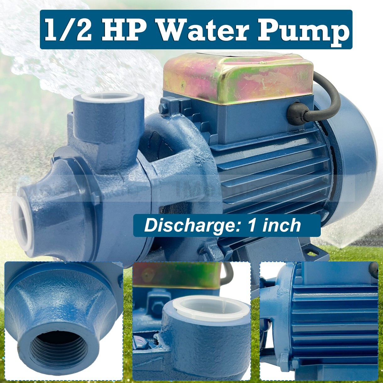1/2HP Clear Water Pump Electric Centrifugal Self Priming Industrial Farm Pool 1/2HP Clear Water Pump Electric Centrifugal Self Priming Industrial Farm Pool