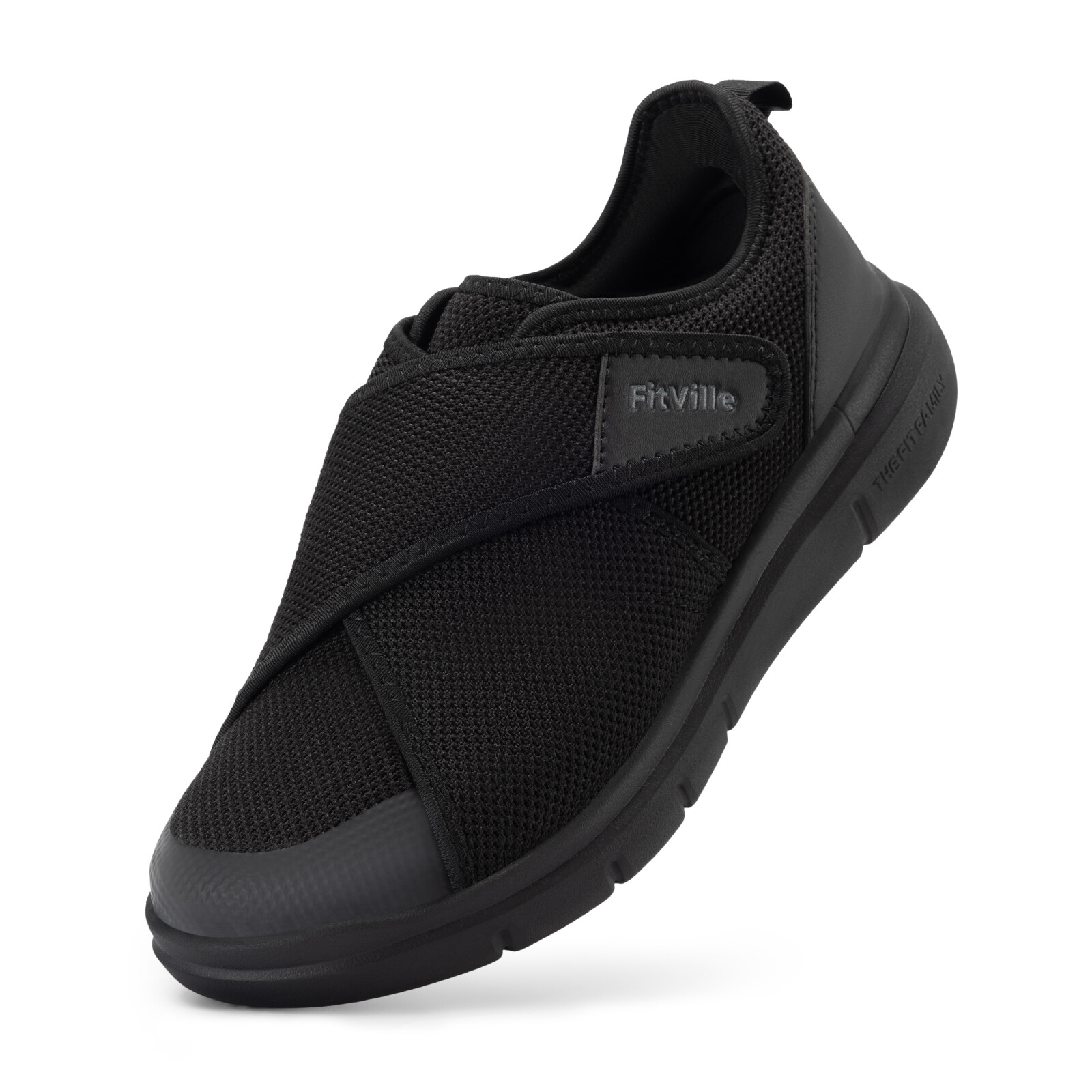 FitVille Men's Diabetic Shoes Extra Wide Adjustable Walking Slip-on Swollen Feet