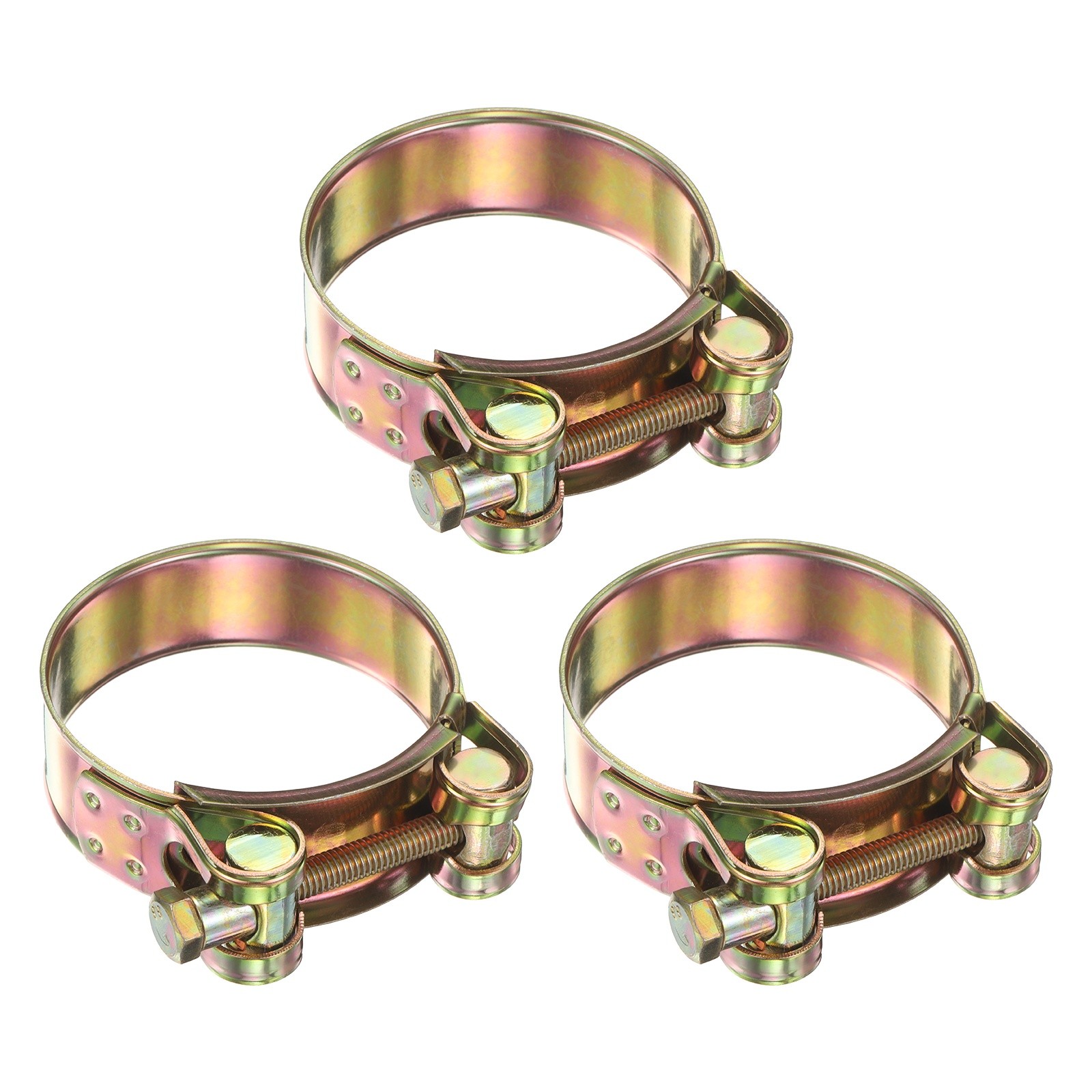 3Pcs, T-Bolt Hose Clamp 56-59mm Adjustable Intake Radiator Pipe Clamp