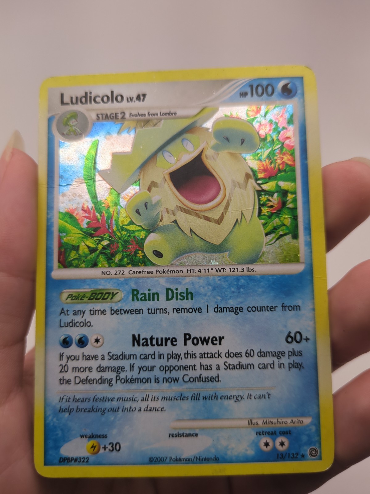 Pokémon TCG Ludicolo 13/132 Holo Card Rare Secret Wonders 2007 