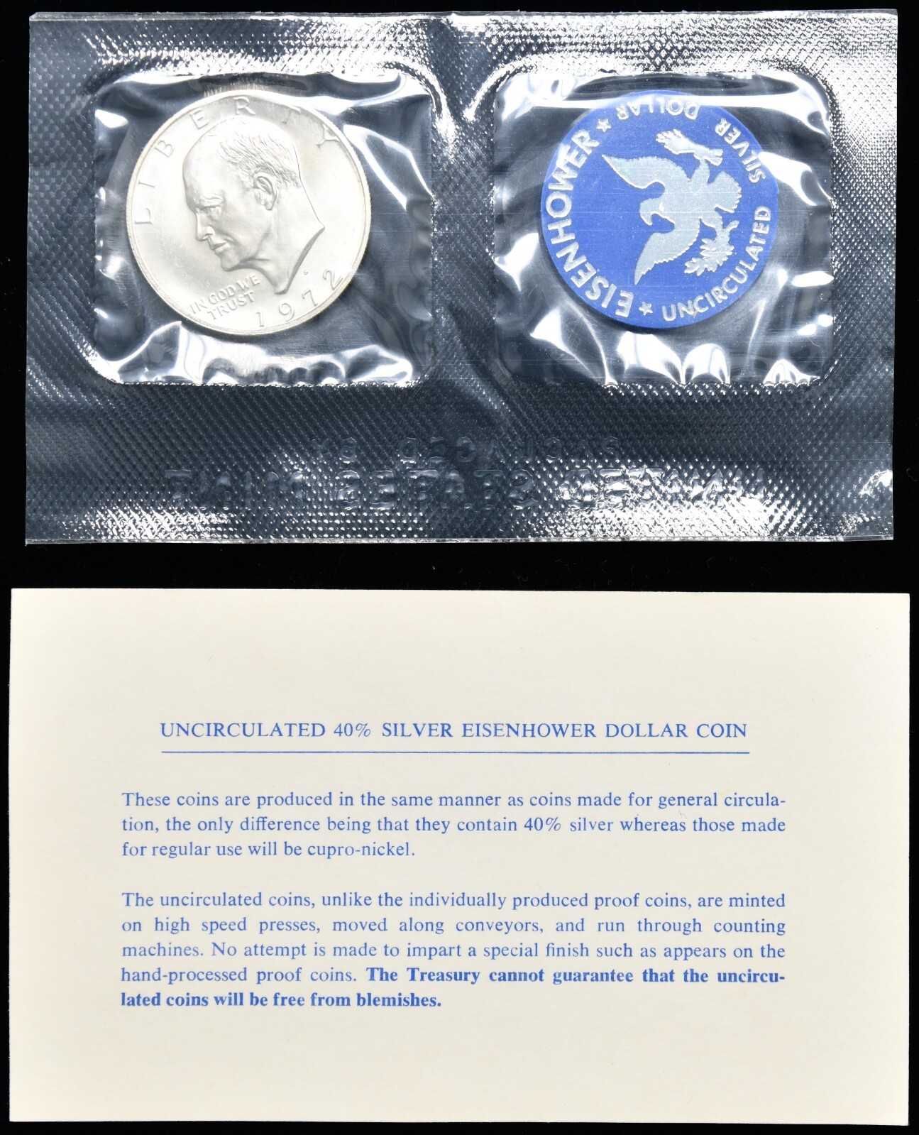 1972 S Eisenhower Dollars 