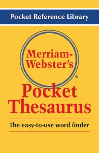 Merriam-Webster's Pocket Thesaurus (Pocket Reference Library) - Paperback - GOOD Merriam-Webster's Pocket Thesaurus (Pocket Reference Library) - Paperback - GOOD