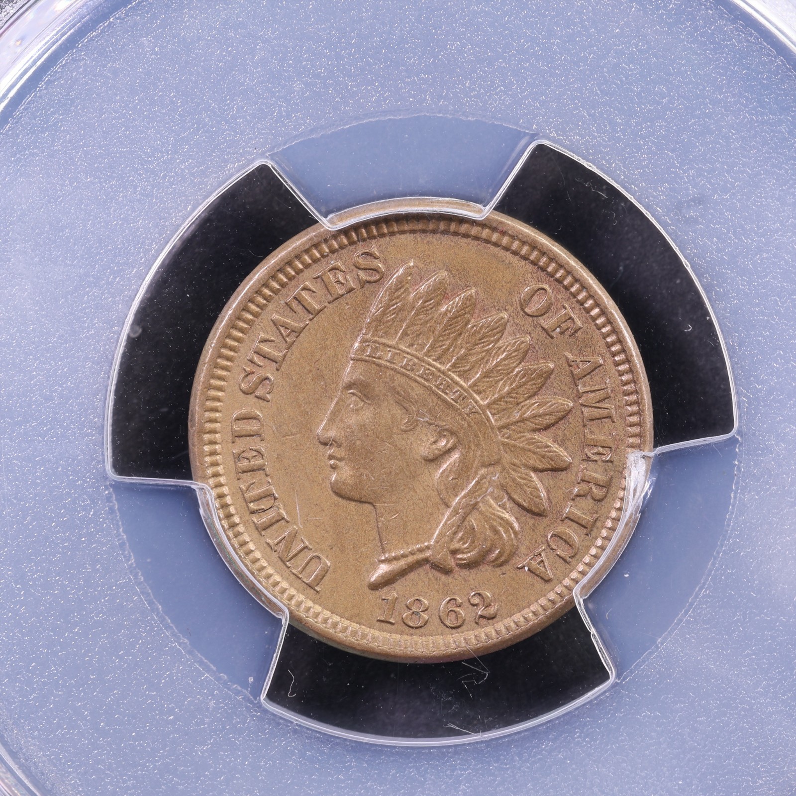 1862 Indian Cent Copper Nickel, PCGS AU-58