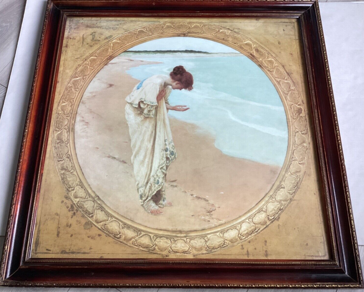 1897 William H. Margetson  The Sea Hath it’s Pearls Marked Signed?Framed Litho