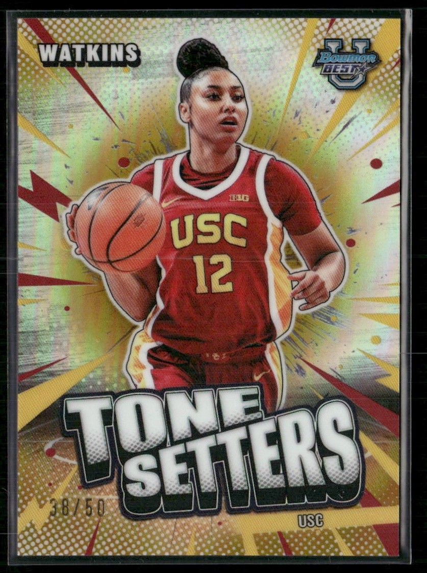 2025 Bowman Best Basketball JuJu Watkins #TS-40 Tone Setters Gold /50 USC