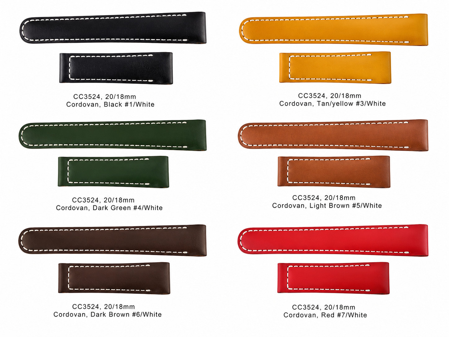 Ebel 3524 Cordovan Replacement Strap - 20/18mm - Discovery, Voyager, etc.