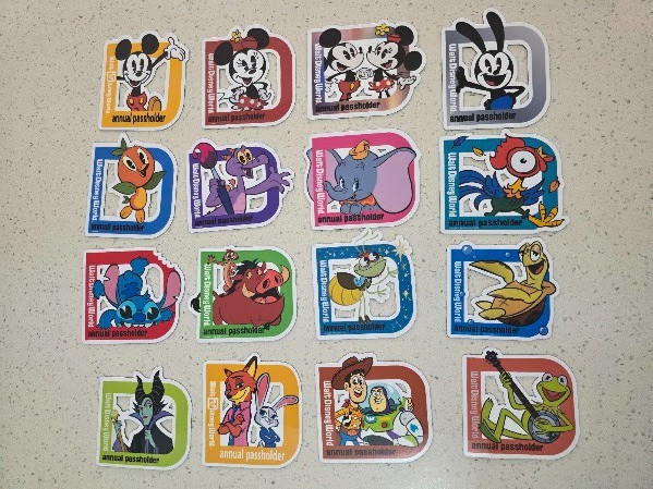 Walt Disney World Passholder Magnet 2026 Set Of 16 Magnets (Homemade)