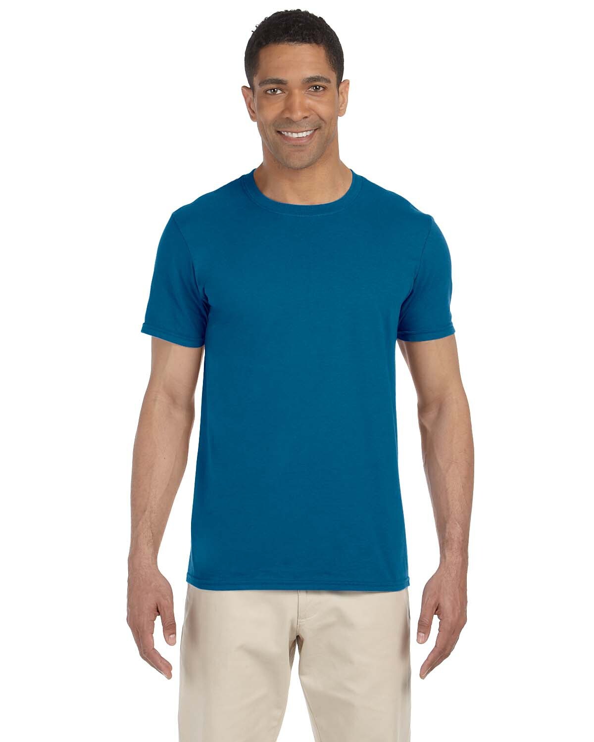 Gildan G640 Adult Softstyle T-Shirt Ringspun Cotton Crew Neck Plain T-Shirt