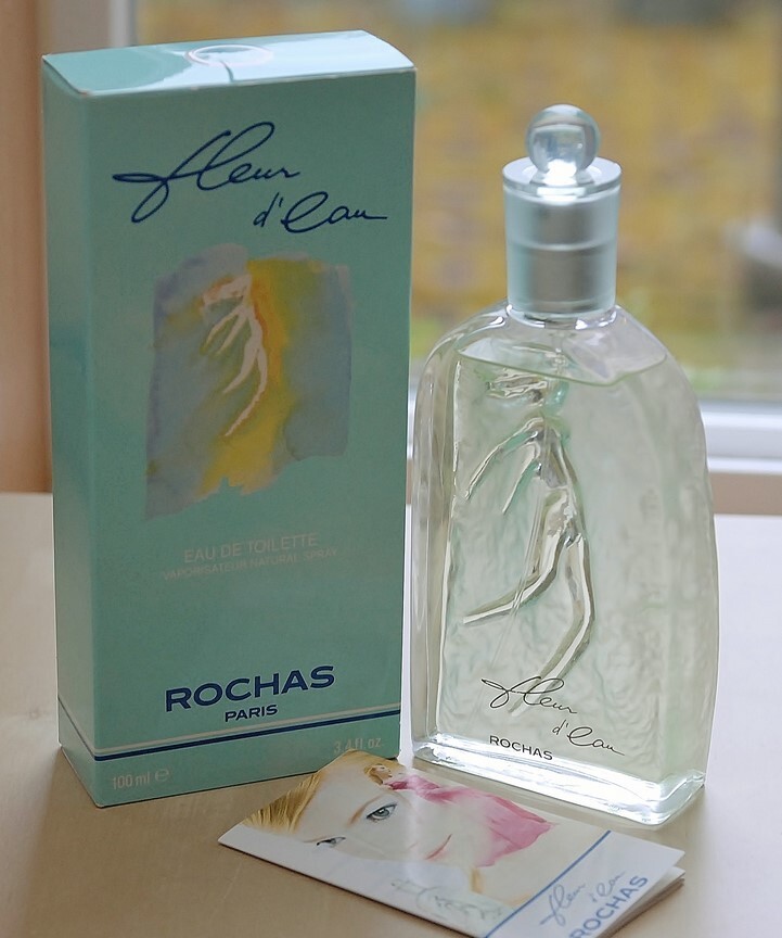Vtg ROCHAS * FLEUR D\'EAU spray EDT 3.4 oz 100ml 1st Version DISCONTINUED LARGE