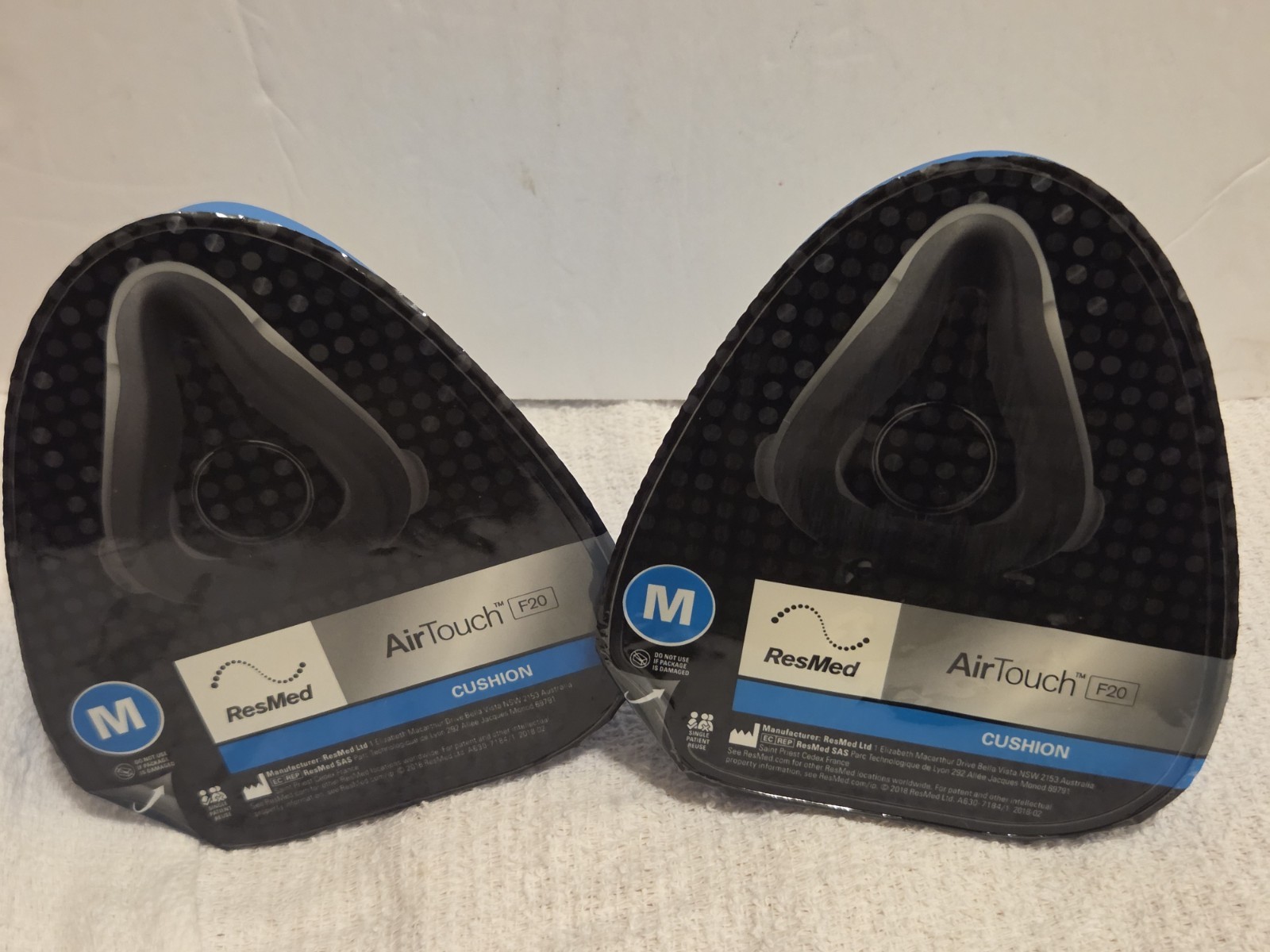 Res_Med Air_Touch F20 Cushion Medium Lot of 2 NEW SEALED Res_Med Air_Touch F20 Cushion Medium Lot of 2 NEW SEALED