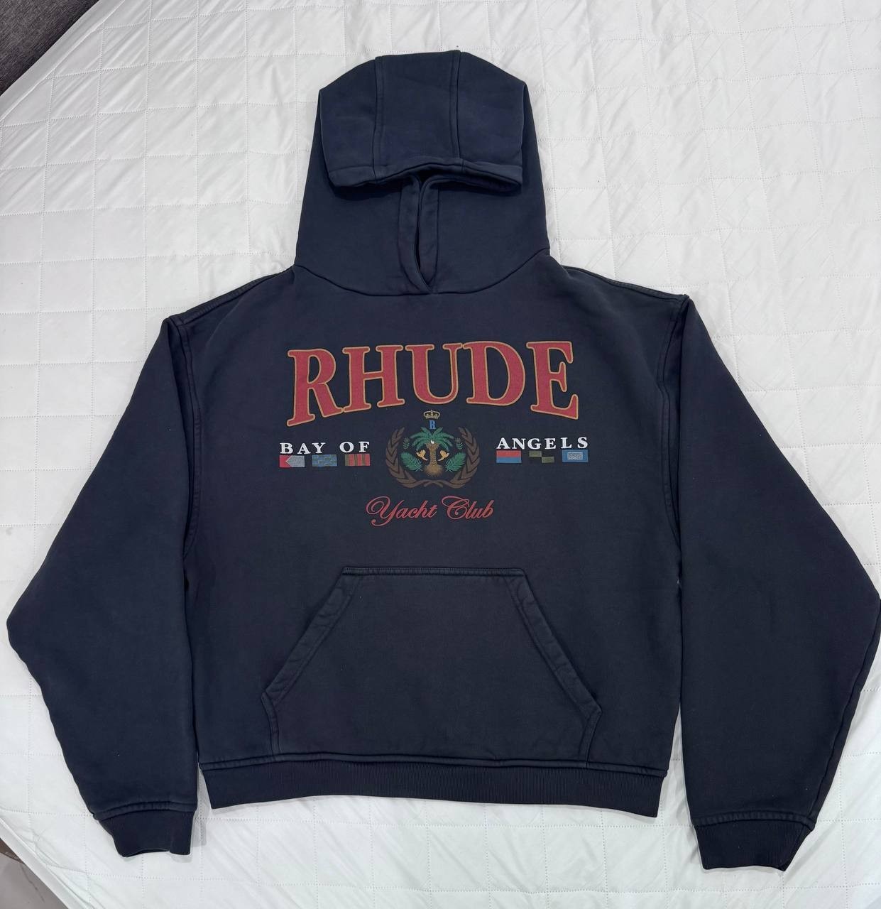 Rhude Bay of Angels Yacht Club Hoodie Navy Size M Rhude Côte d’Azur Streetwear