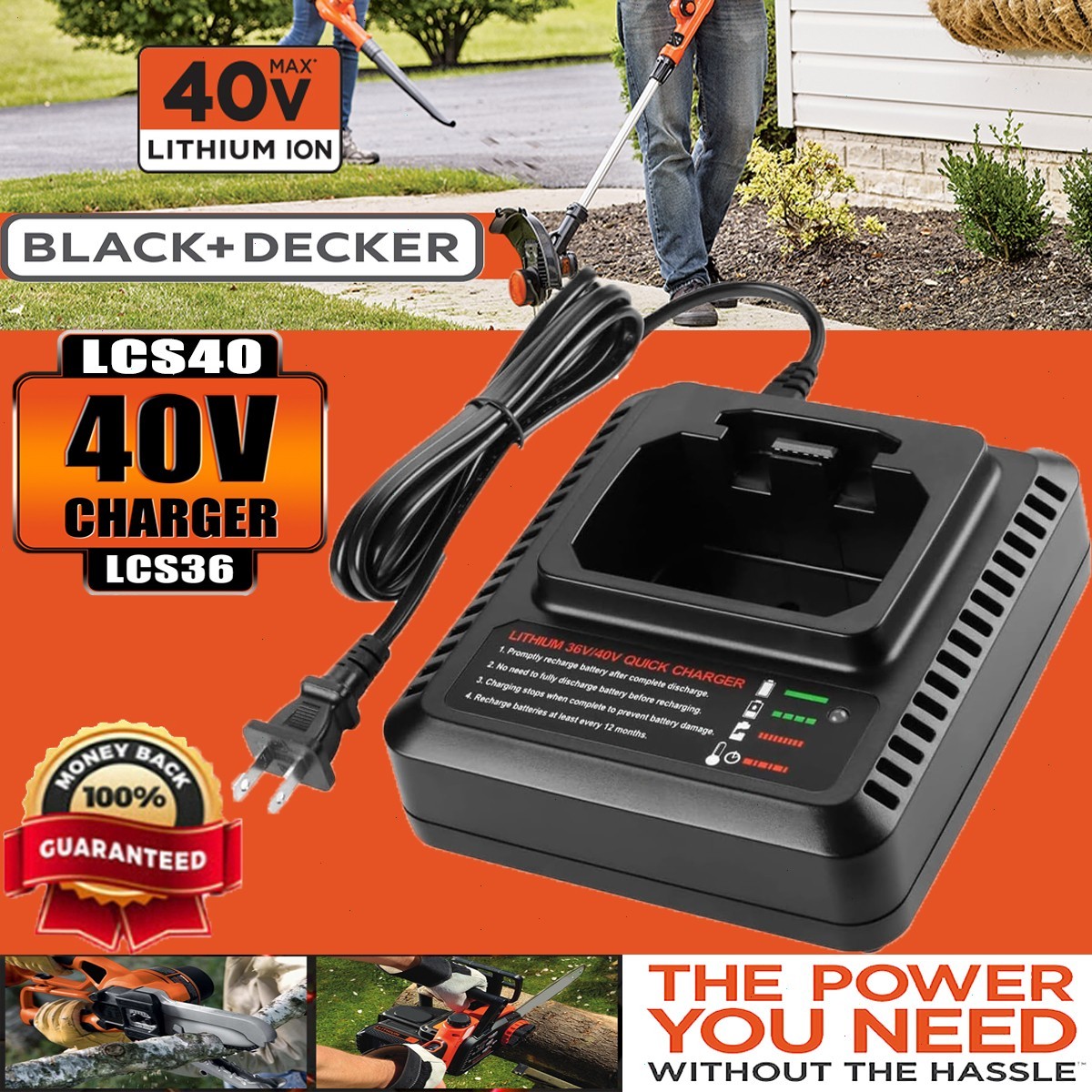 40V 2.0Ah for Black Decker 40 Volt Max Lithium Battery / Charger LBXR36 LBX2040