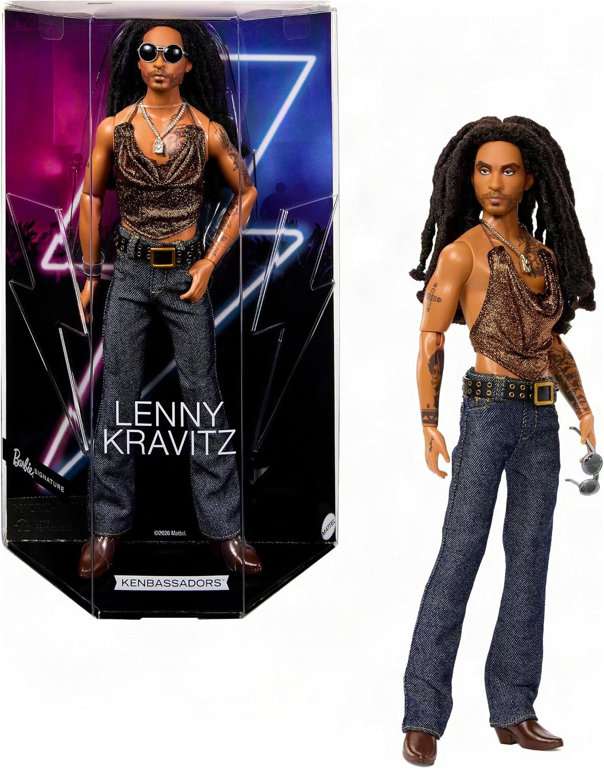 New Barbie Signature Kenbassador Lenny Kravitz Collectible Doll NEW IN-HAND 2026 New Barbie Signature Kenbassador Lenny Kravitz Collectible Doll NEW IN-HAND 2026