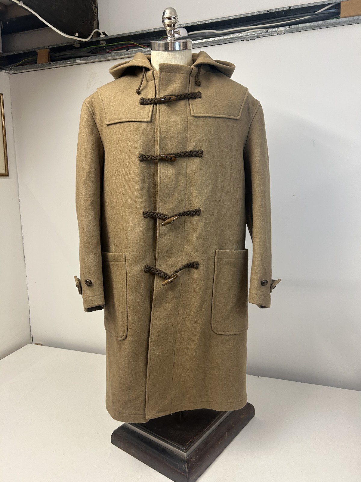 Vintage Camel Sand Duffle Coat Alpaca Lined Christonette Copenhagen Large Vintage Camel Sand Duffle Coat Alpaca Lined Christonette Copenhagen Large