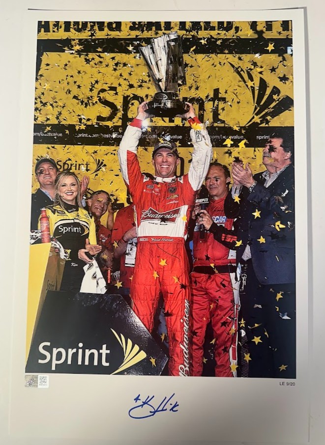 Kevin Harvick Signed 12x18 NASCAR Championship Art Print LE 9/20 (PA)