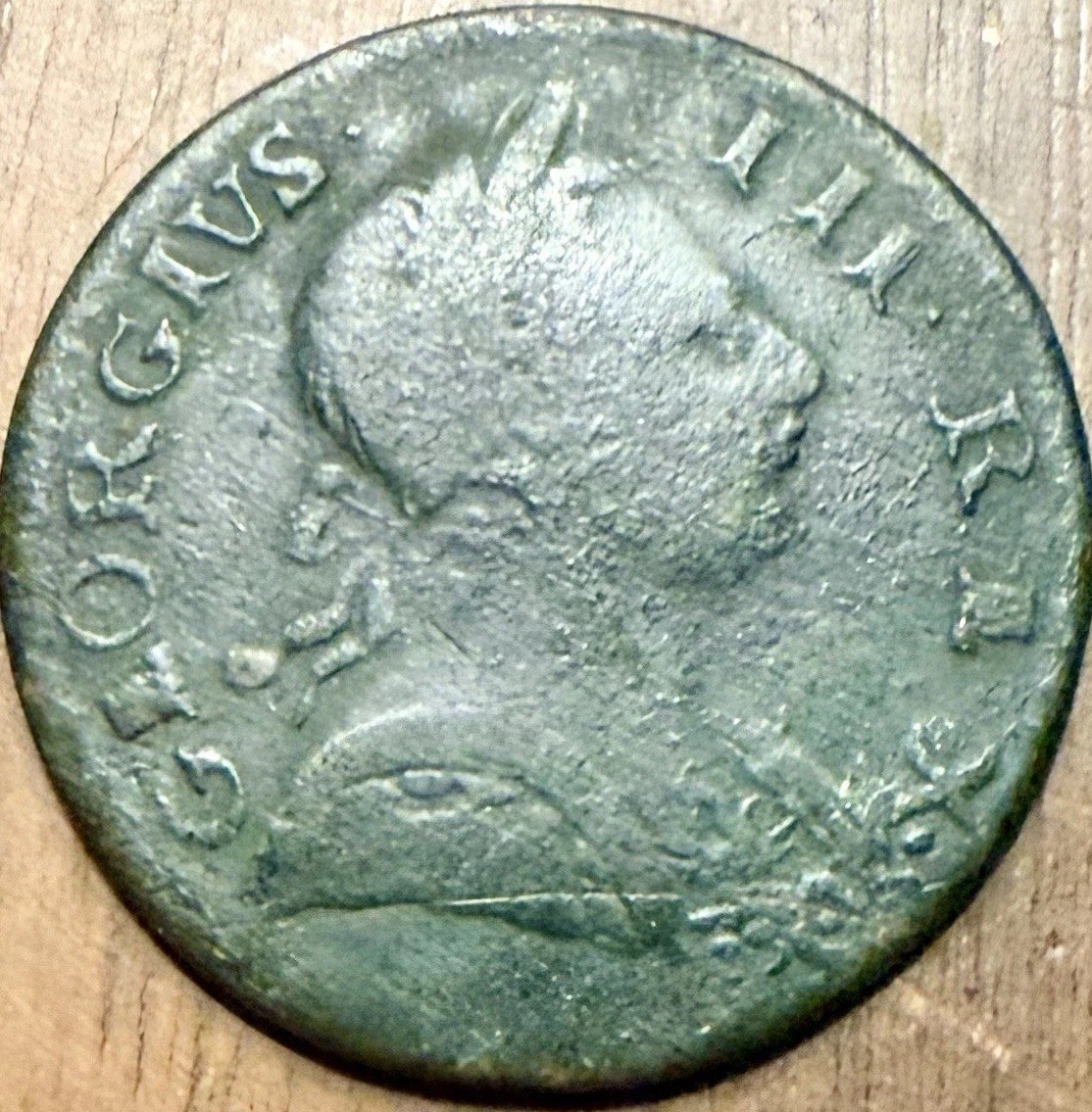 1773 Great Britain King George III Copper Halfpenny 1773 Great Britain King George III Copper Halfpenny