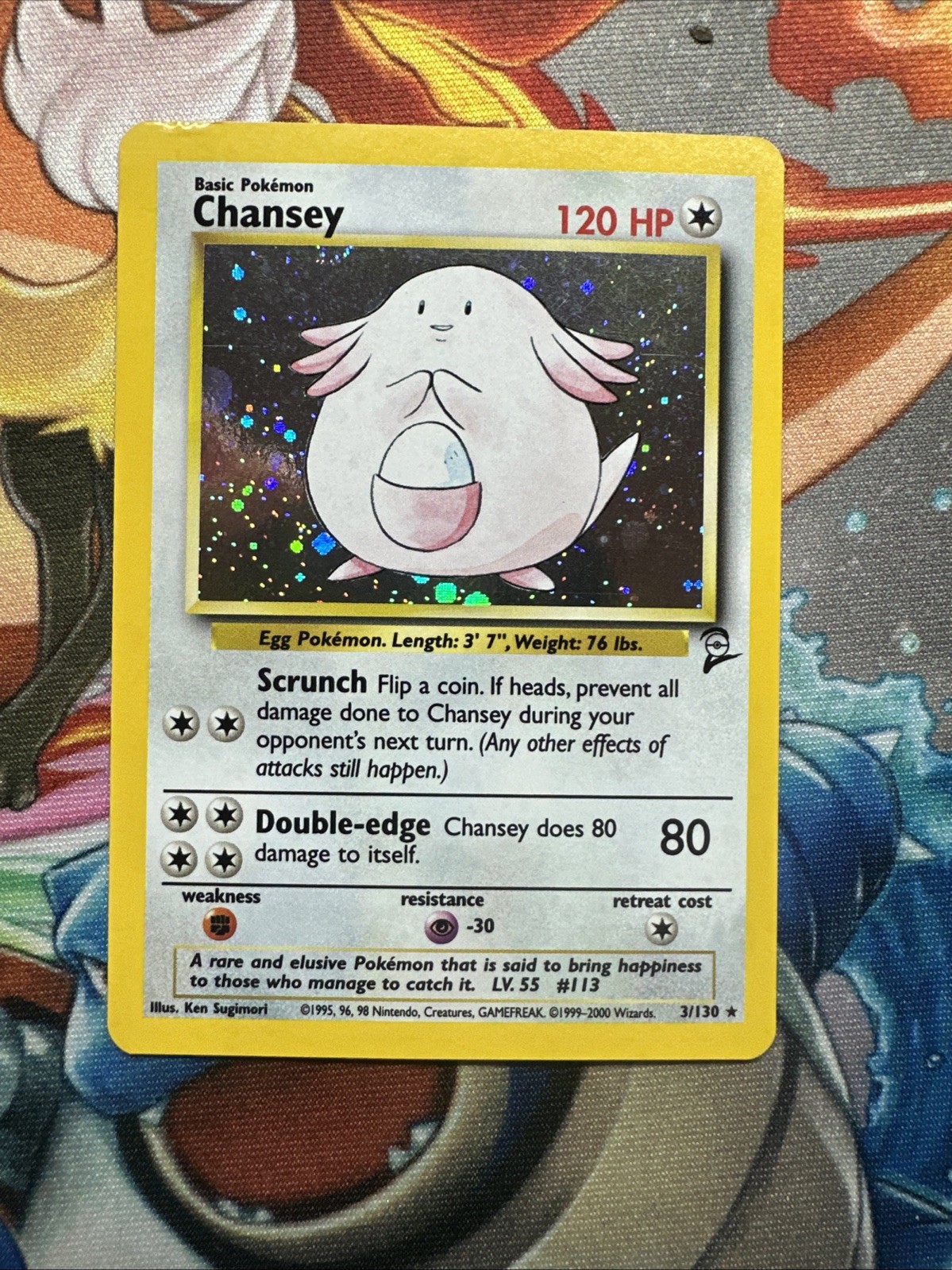 Pokémon Chansey 003/130 Base Set 2 Holo WOTC