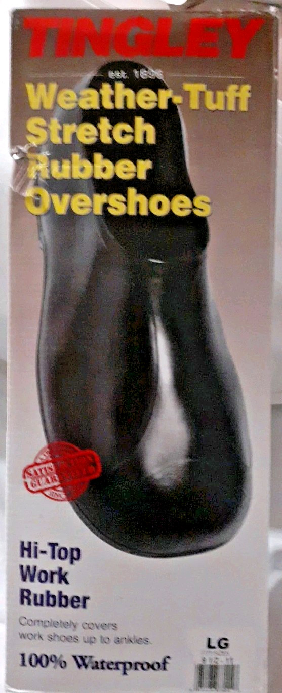Tingley Weather-Tuff 1300 Stretch Rubber Overshoes Hi-Top Black LG (9 1/2-11) Tingley Weather-Tuff 1300 Stretch Rubber Overshoes Hi-Top Black LG (9 1/2-11)