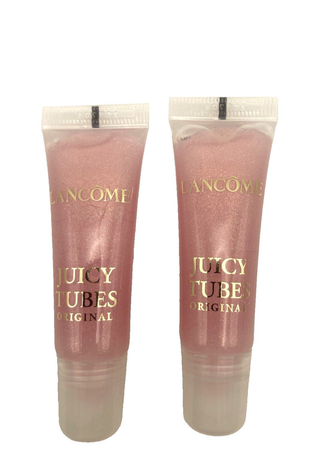 LANCOME Juicy Tubes Lip Gloss MARSHMALLOW ELECTRO Ultra Shiny 0.33oz Travel x2