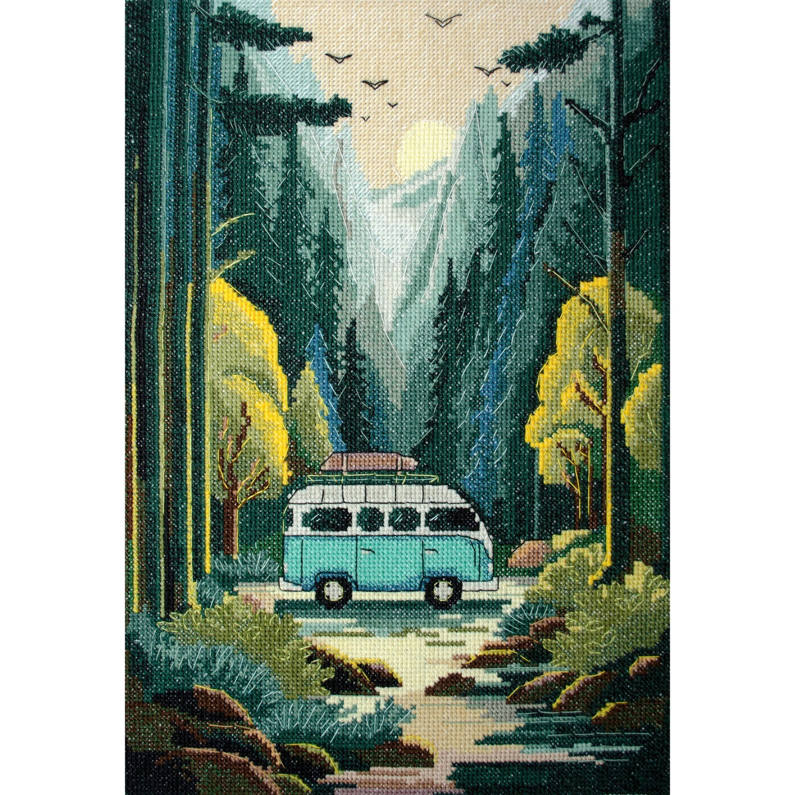 Cross Stitch Kits - Forest, Counted Cross Stitch, Craft Kit, Mountains