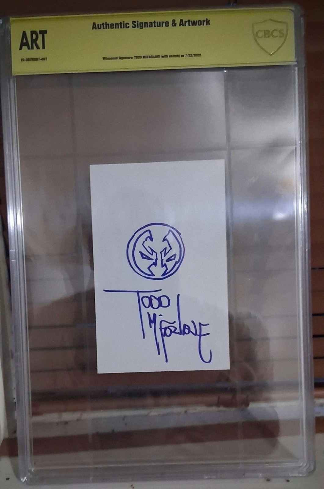 TODD MCFARLANE SPAWN LOGO SKETCH/SIGNATURE CBCS label TODD MCFARLANE SPAWN LOGO SKETCH/SIGNATURE CBCS label
