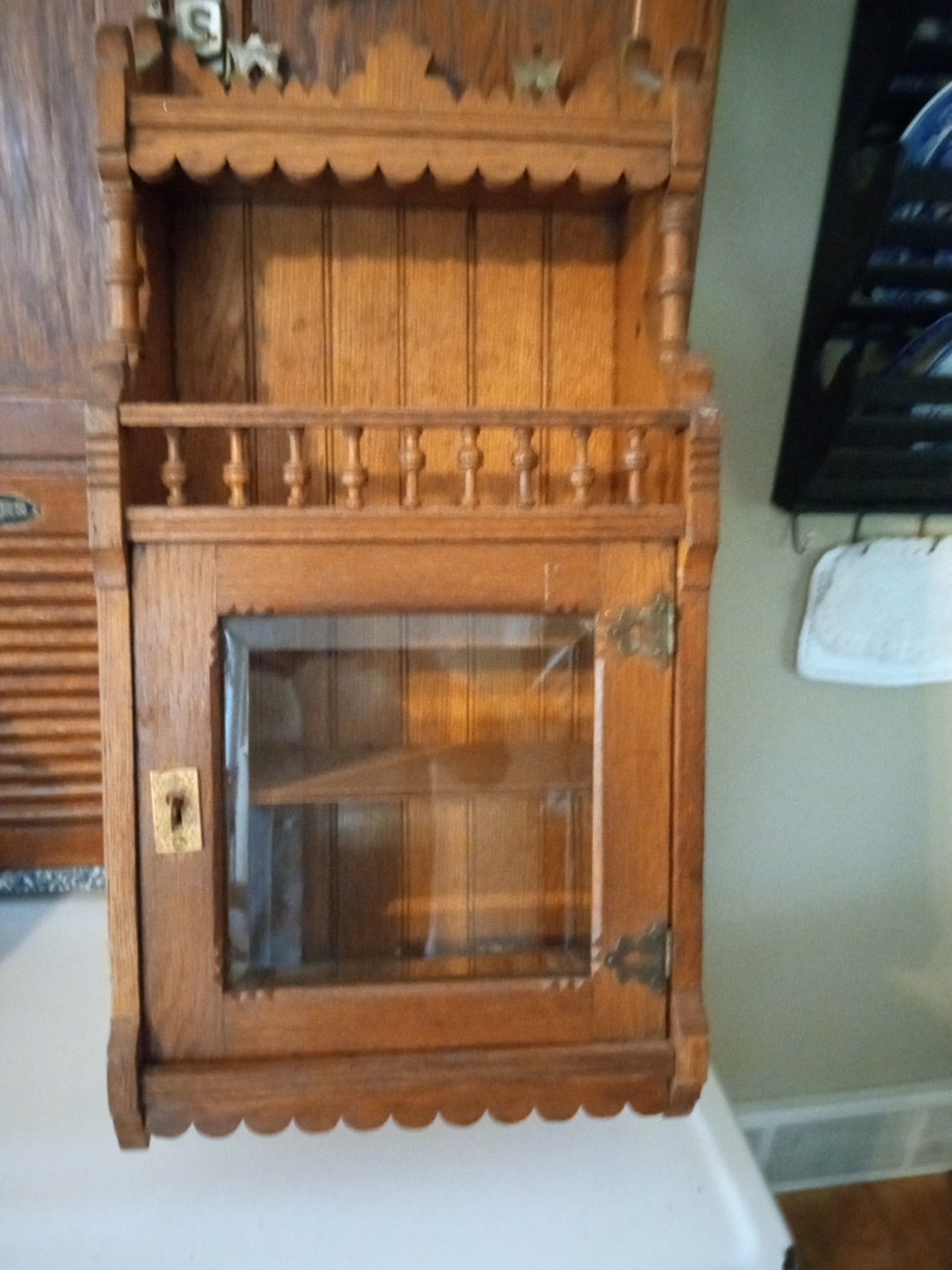 Vintage Eastlake Style Wall Hanging Display Cabinet Vintage Eastlake Style Wall Hanging Display Cabinet