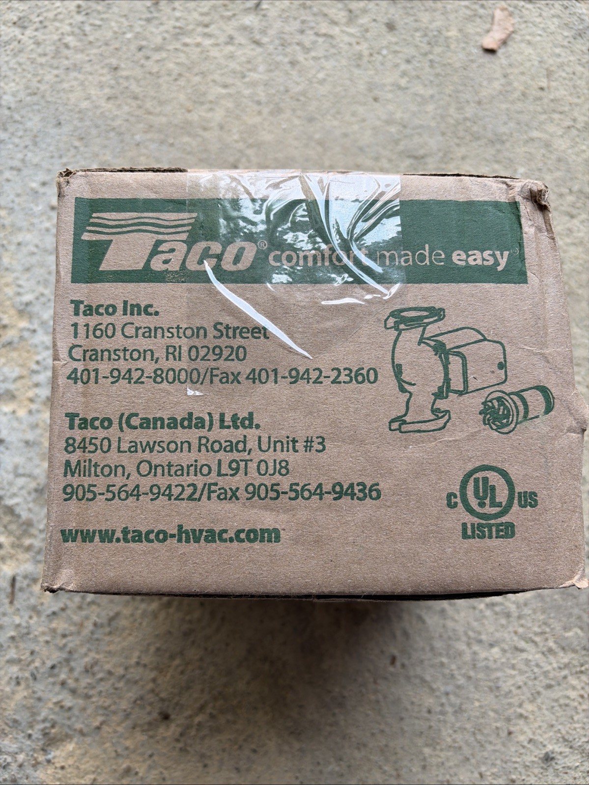 Taco 007-F5 Cast Iron Circulator, 1/25 HP