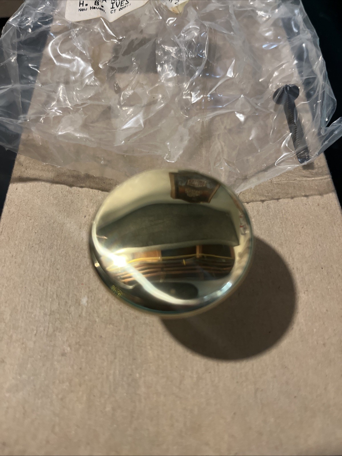 NEW OLD STOCK VINTAGE H.B. Ives Solid Brass Cabinet Drawer Knobs 10 Piece 1.5” NEW OLD STOCK VINTAGE H.B. Ives Solid Brass Cabinet Drawer Knobs 10 Piece 1.5”