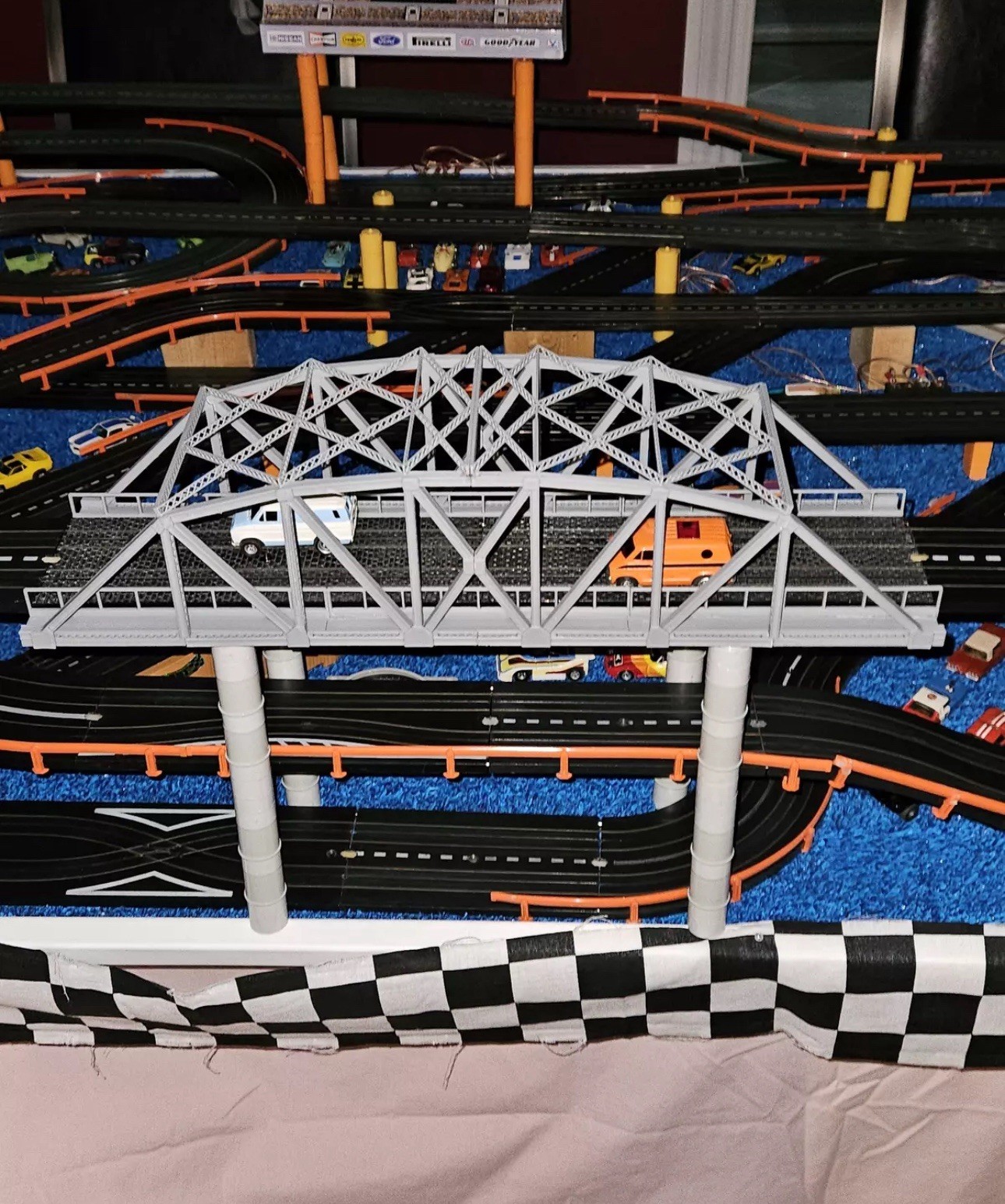 AURORA SLOT CAR TRACK COMPATIBLE BRIDGE 18” LONG “Unassembled Kit”