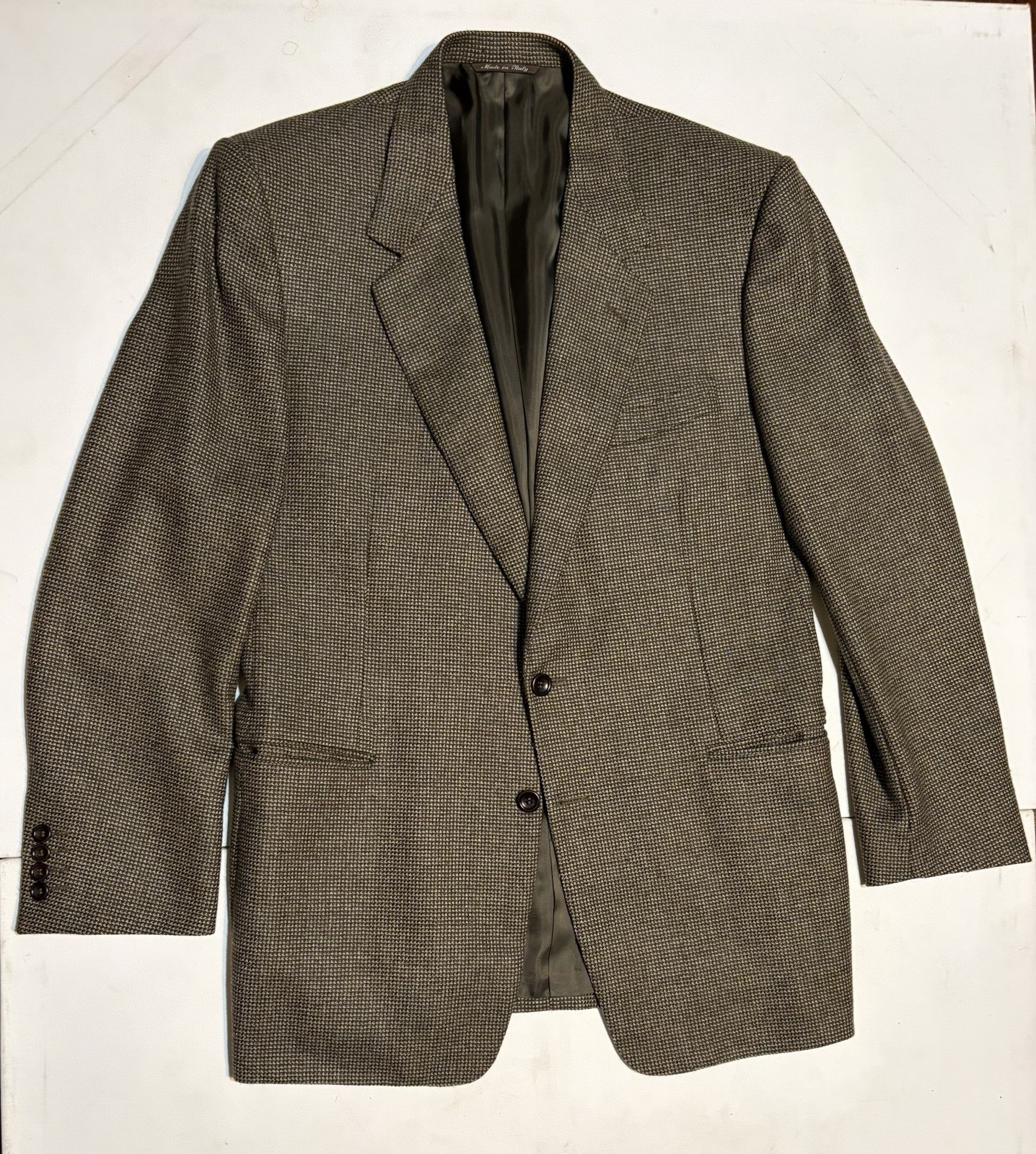 Vintage CANALI Sport Coat Blazer 54L US 44L Brown Zegna Wool Richard\'s Greenwich