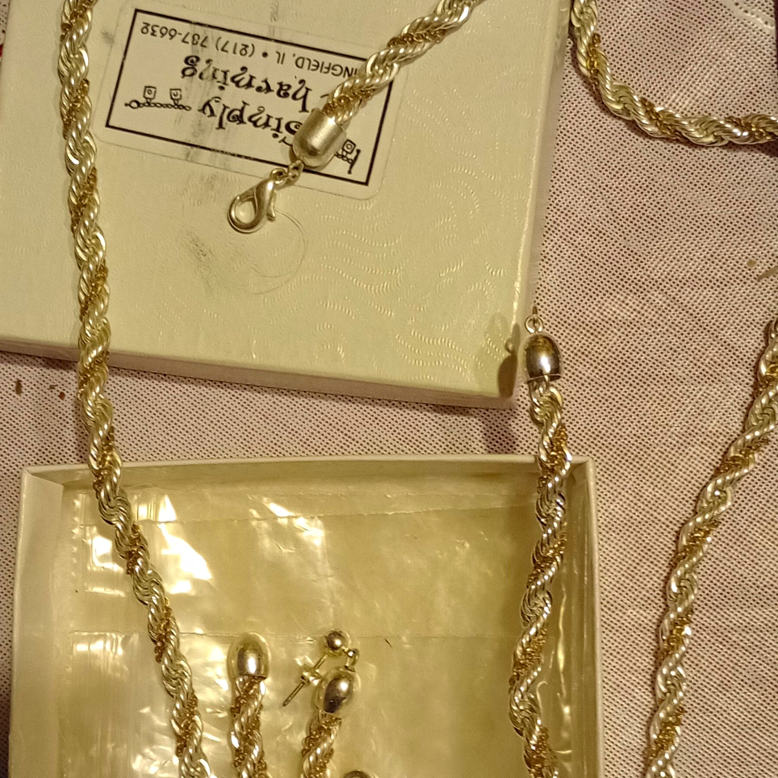 vintage 925 sterling silver gold tone woven three piece necklace bracelet and e