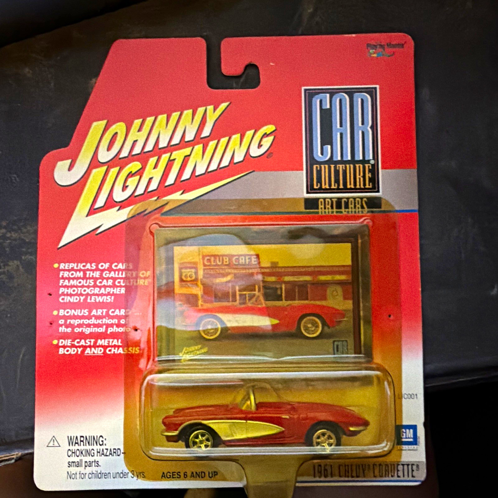 Johnny Lightning Car Culture Art Cars 1961 Chevy Corvette 1:64 Diecast Red Johnny Lightning Car Culture Art Cars 1961 Chevy Corvette 1:64 Diecast Red