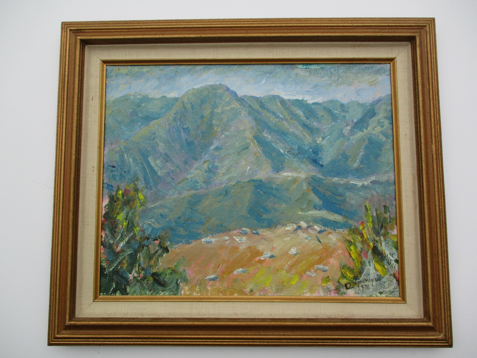 JOHN DOMINIQUE OIL PAINTING CALIFORNIA VIEW IMPRESSIONIST AMERICAN LANDSCAPE 