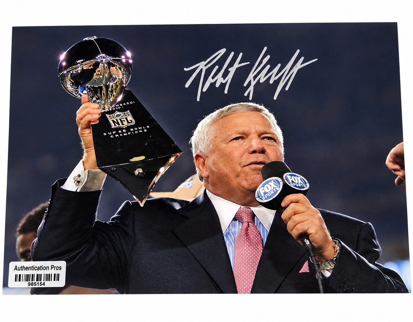 Robert Kraft Signed New England Patriots Pats Autographed 8x10 Photo w/ COA