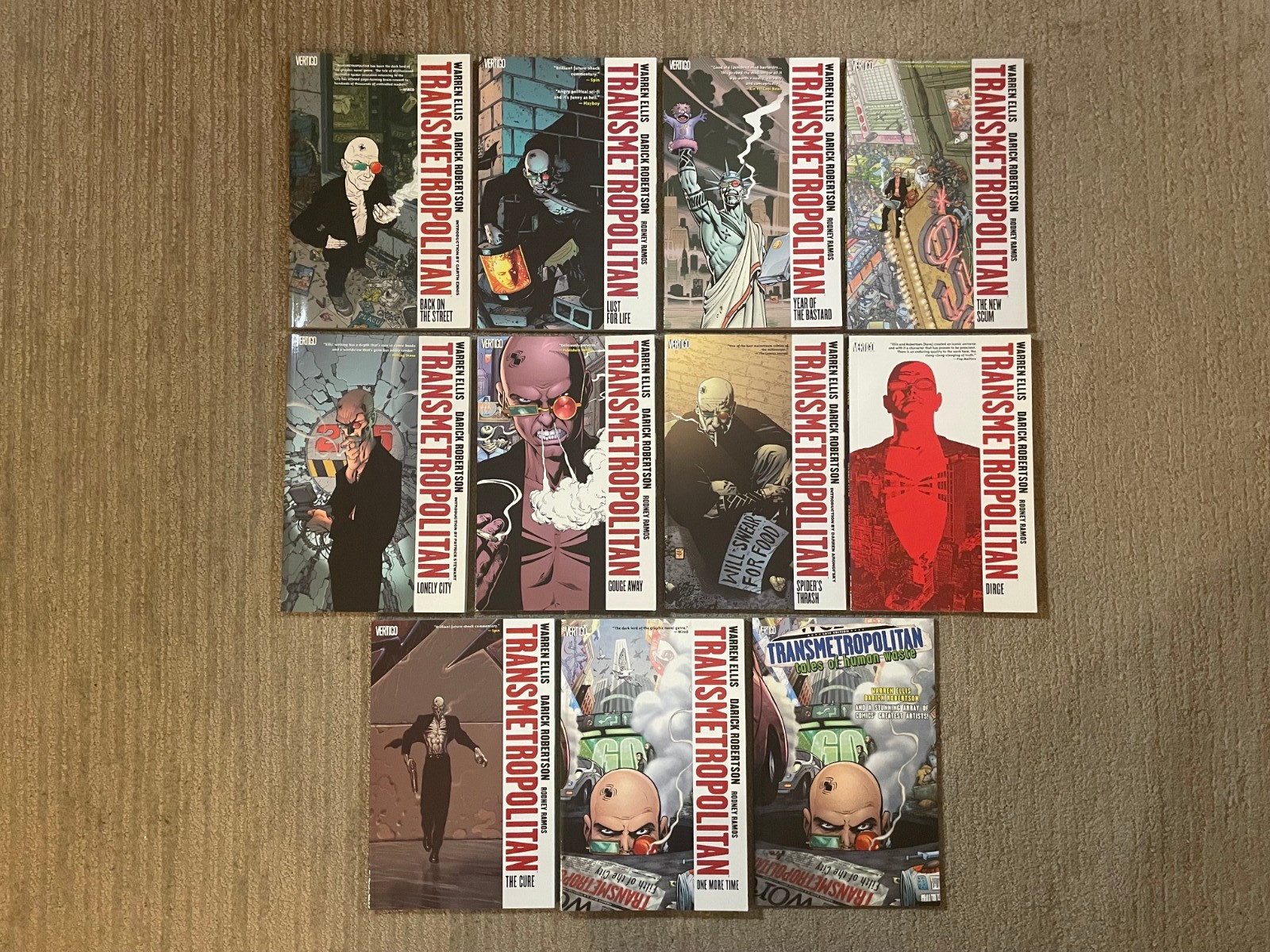 Transmetropolitan complete Vol 0-10 TPB lot (brand new, unsealed)
