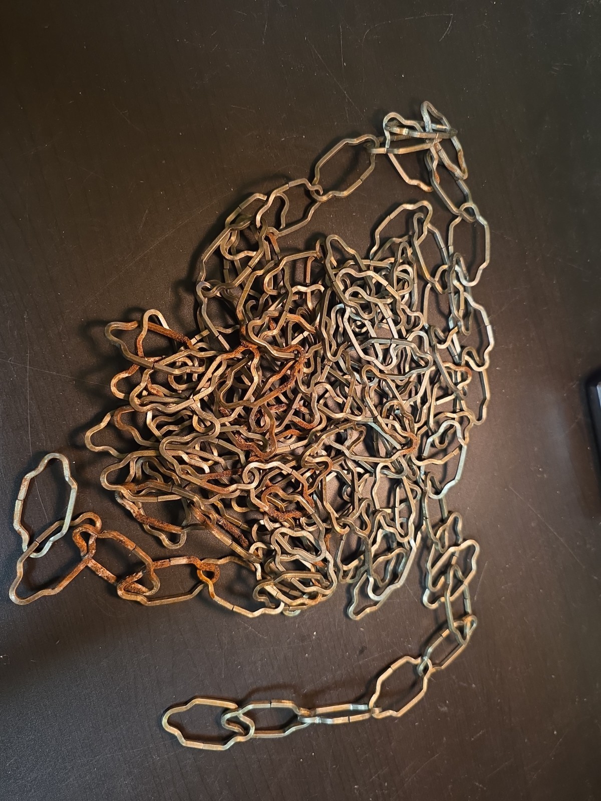 Large Vintage Meta Chain Lighting Hanging Light 1¾\