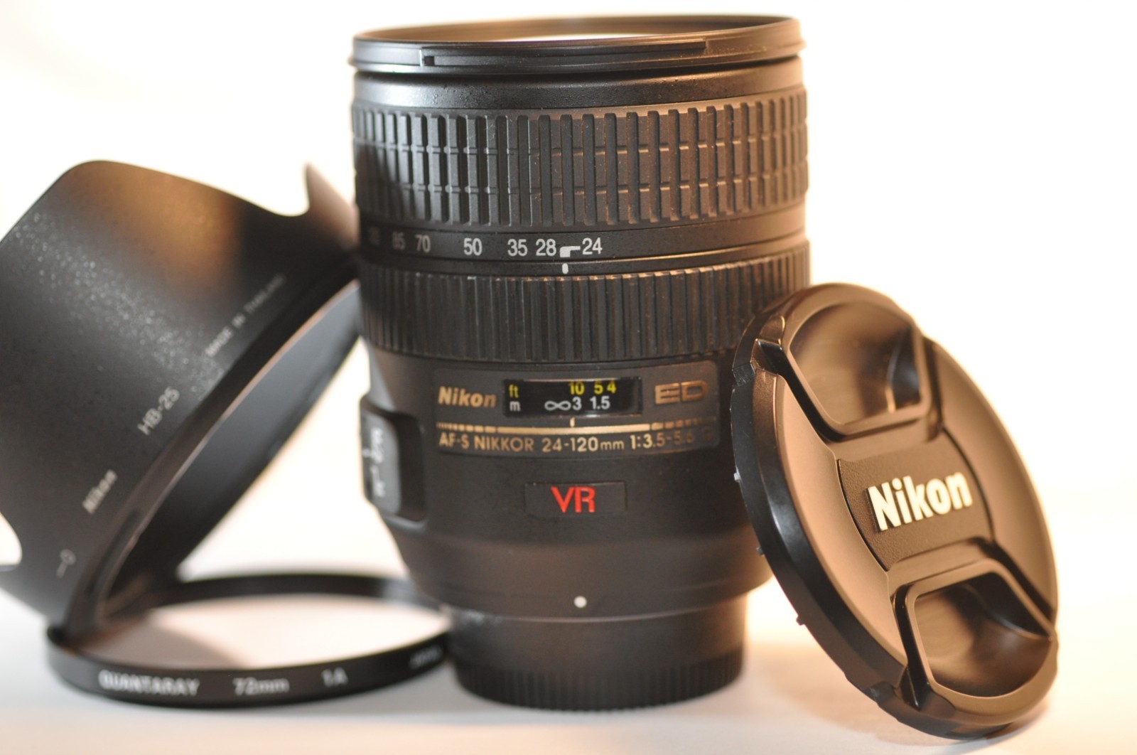 Nikon ED AF-S Nikkor 24-120mm f/3.5-5.6 G VR FX lens HB-25 for F100 D850 D750 Z7