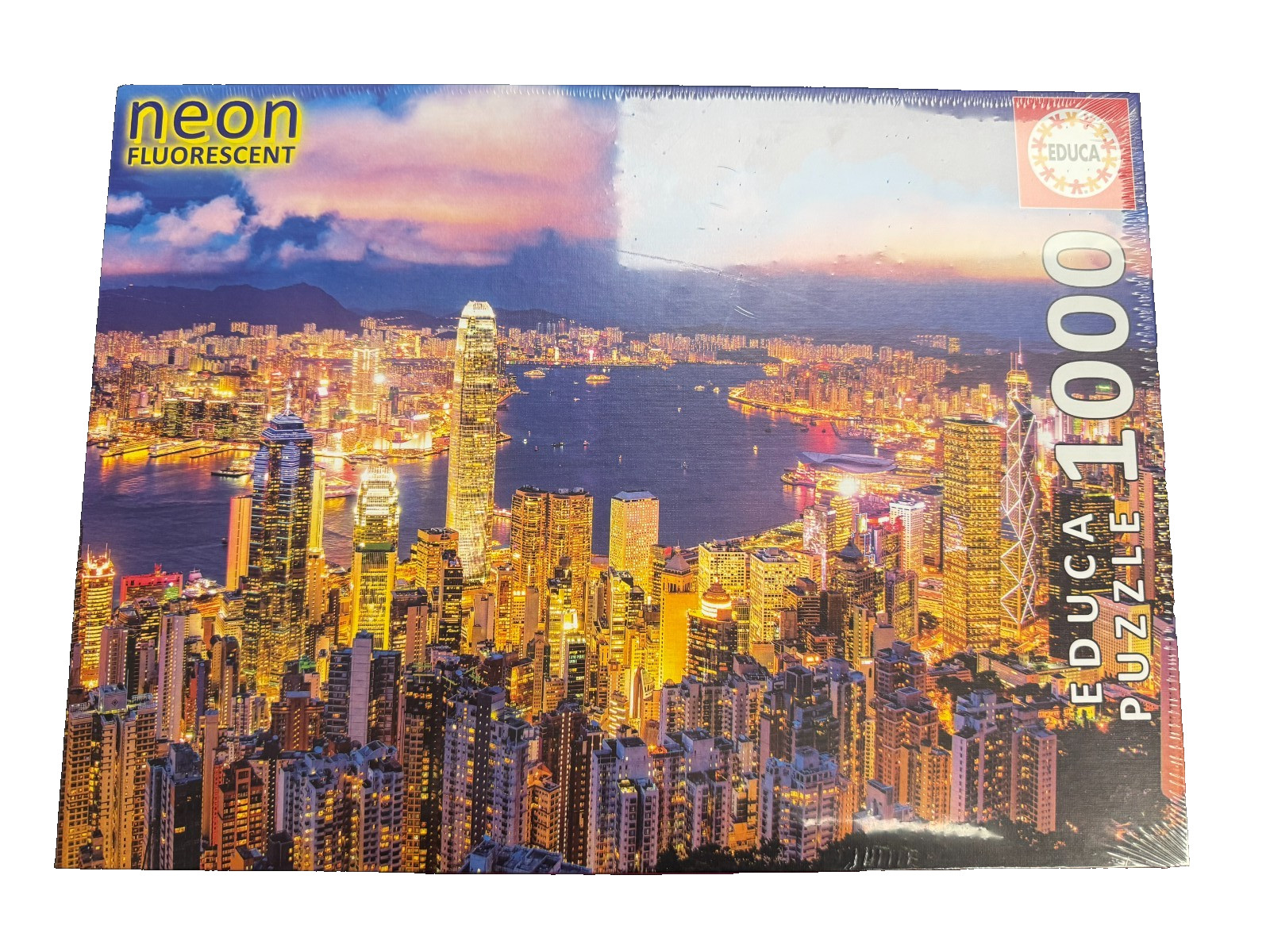 NEW -Educa Hong Kong Neon Fluorescent 1000 Piece Jigsaw Puzzle