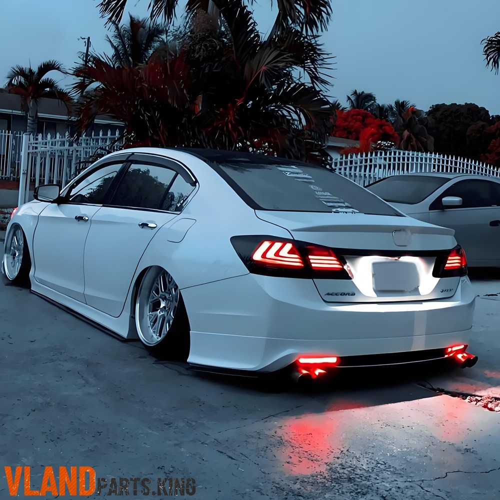 Smoke Full LED Tail Lights For 2013-2017 Honda Accord Sedan w/Sequential Signals