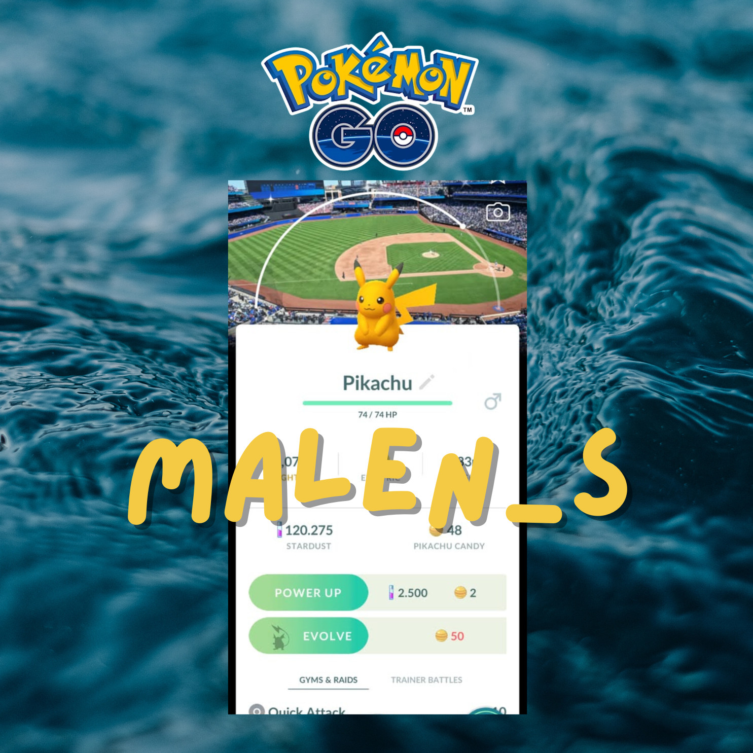 Pokémon Go🐬Shiny Pikachu MLB Newyork METS BG-Tr❀de 20k❀P❀T❀Central❀Digital